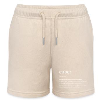 Définition du cubeur - Short de jogging enfant bio Stanley/Stella - écru doux - Devant