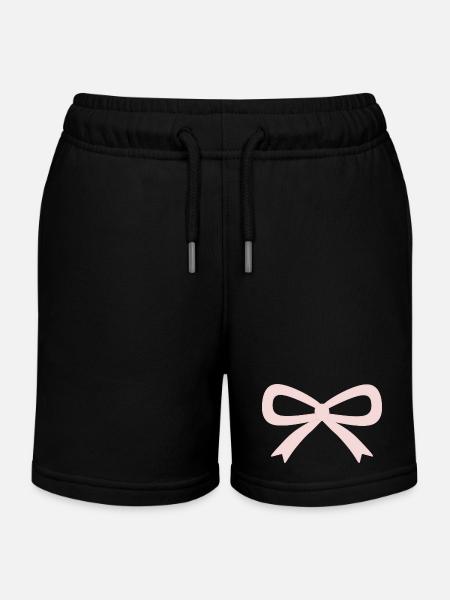Noeud rose - Short de jogging enfant bio Stanley/Stella - noir