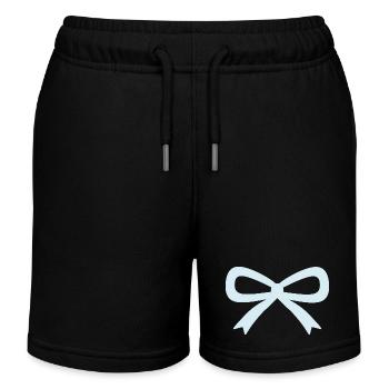 Light Blue Bow - Kids Organic Sweat Shorts by Stanley/Stella - black - Front