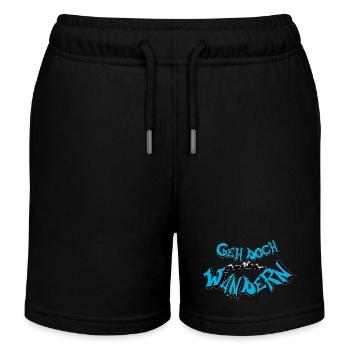 Geh doch wandern - Kinder Organic Joggingshorts Mini Bolter von Stanley/Stella - Schwarz - Vorne