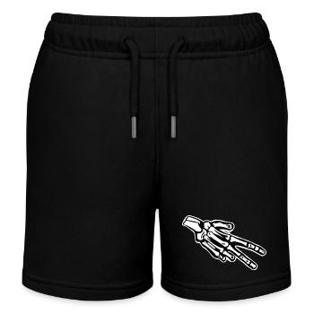 Biker Gruss roule en toute sécurité - Short de jogging enfant bio Stanley/Stella - noir - Devant