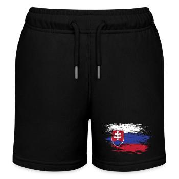 Slowakei Flagge used - Kinder Organic Joggingshorts Mini Bolter von Stanley/Stella - Schwarz - Vorne