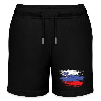 Slowenien Flagge used - Kinder Organic Joggingshorts Mini Bolter von Stanley/Stella - Schwarz - Vorne