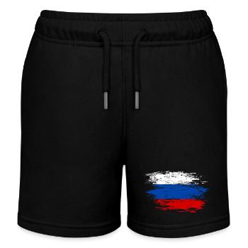 Drapeau russe utilisé - Short de jogging enfant bio Stanley/Stella - noir - Devant