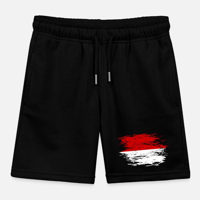 Drapeau indonésien utilisé Short de jogging enfant bio Stanley/Stella