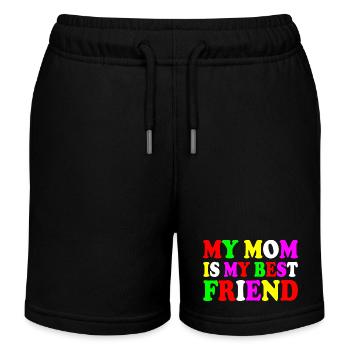 my mom is my best friend - Short de jogging enfant bio Stanley/Stella - noir - Devant