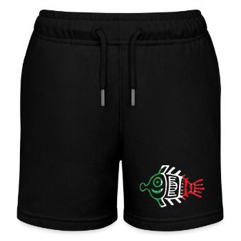 Symbole aztèque Maya mexicain Drapeau mexicain Bec-en-sabot - Short de jogging enfant bio Stanley/Stella - noir - Devant