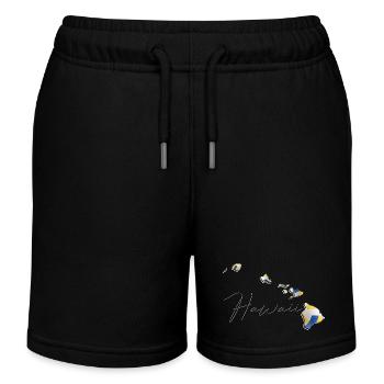 Echter Volleyball in der Hawaii State Landkarte HI - Kinder Organic Joggingshorts Mini Bolter von Stanley/Stella - Schwarz - Vorne
