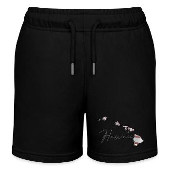 Echter Baseball in der Hawaii State Landkarte HI - Kinder Organic Joggingshorts Mini Bolter von Stanley/Stella - Schwarz - Vorne
