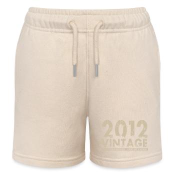 Jahrgang 2012 Bursdag - Unikat - Kinder Organic Joggingshorts Mini Bolter von Stanley/Stella - Natur - Vorne
