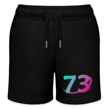 Nummer 73 mehrfarbig - Kinder Organic Joggingshorts Mini Bolter von Stanley/Stella - Schwarz - Vorne