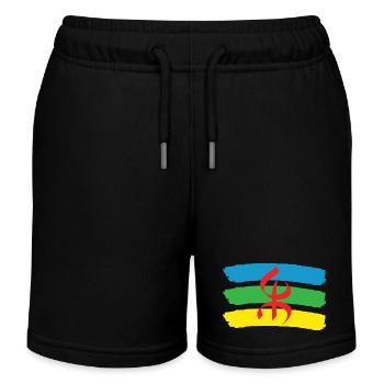 DRAPEAU AMAZIGH BERBERE YIFINAGH - Short de jogging enfant bio Stanley/Stella - noir - Devant