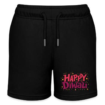 Frohes Diwali | Diwali | Kunst 03 - Kinder Organic Joggingshorts Mini Bolter von Stanley/Stella - Schwarz - Vorne