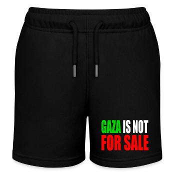 gaza is not for sale - Kids Organic Sweat Shorts by Stanley/Stella - black - Front