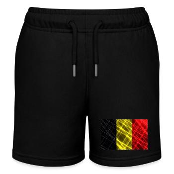 Belgium - Kids Organic Sweat Shorts by Stanley/Stella - black - Front