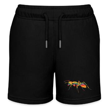 Farbige Ameise - Kinder Organic Joggingshorts Mini Bolter von Stanley/Stella - Schwarz - Vorne