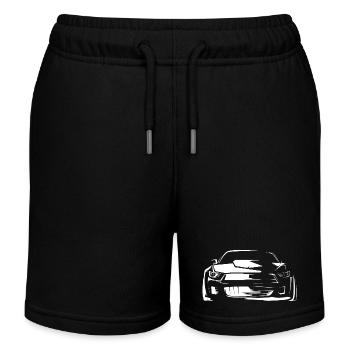 us muscle car v8 sportwagen Autos Zeichnung Skizze - Kinder Organic Joggingshorts Mini Bolter von Stanley/Stella - Schwarz - Vorne