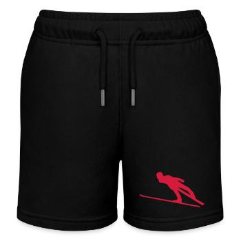 skispringer wintersport - Kinder Organic Joggingshorts Mini Bolter von Stanley/Stella - Schwarz - Vorne