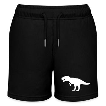Dinosaurier - Kinder Organic Joggingshorts Mini Bolter von Stanley/Stella - Schwarz - Vorne