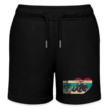 Big Boys Retro - Kids Organic Sweat Shorts by Stanley/Stella - black - Front
