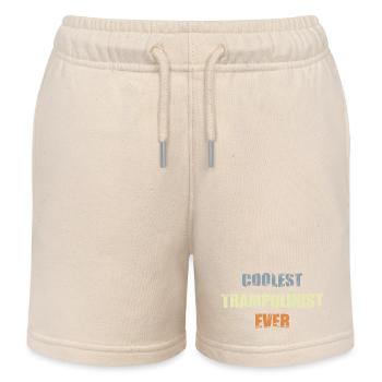 Cool trampoline athlete - Kids Organic Sweat Shorts by Stanley/Stella - soft Ecru - Front