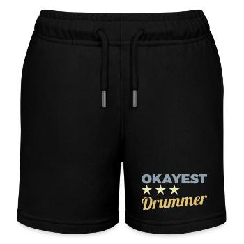 Batteur moyen - Short de jogging enfant bio Stanley/Stella - noir - Devant