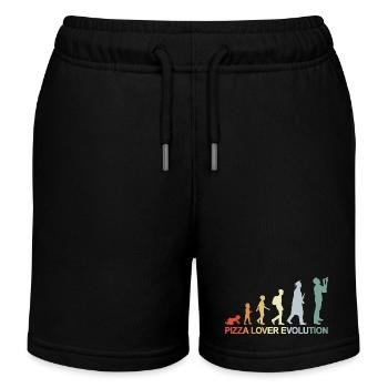 Entwicklung eines Pizzaliebhabers - Kinder Organic Joggingshorts Mini Bolter von Stanley/Stella - Schwarz - Vorne