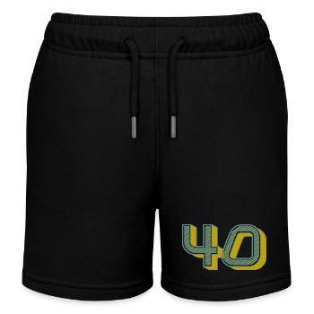 40. 40 YEARS. 40th ANNIVERSARY. 40 YEARS ANNIVERSARY. - Kids Organic Sweat Shorts by Stanley/Stella - black - Front