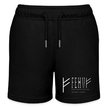 Fehu Schriftzug Design weiß - Kinder Organic Joggingshorts Mini Bolter von Stanley/Stella - Schwarz - Vorne