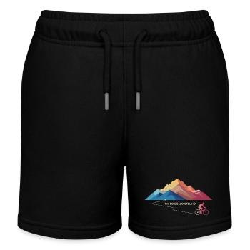Radtour zum Stilfserjoch - Kinder Organic Joggingshorts Mini Bolter von Stanley/Stella - Schwarz - Vorne