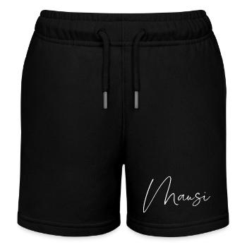 Mausi / Conception d’écriture manuscrite (Blanc) - Short de jogging enfant bio Stanley/Stella - noir - Devant