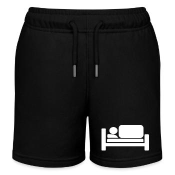 Cool Bed Silhouettes Pictogram Design - Kids Organic Sweat Shorts by Stanley/Stella - black - Front
