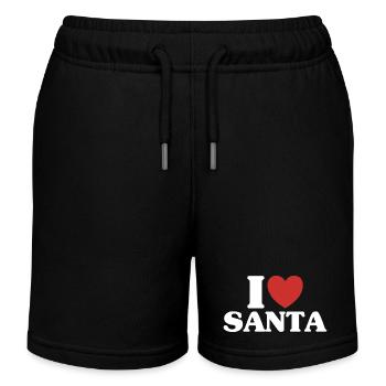 Noël Xmas Santa Père Noël Joyeux Noël Cadeau Noël - Short de jogging enfant bio Stanley/Stella - noir - Devant