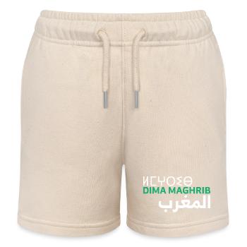 Dima Maghrib Maroc Almaghrib Al-Maghrib Maghreb - Short de jogging enfant bio Stanley/Stella - écru doux - Devant