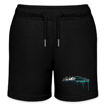Impression néon de Sydney Skyline - Short de jogging enfant bio Stanley/Stella - noir - Devant
