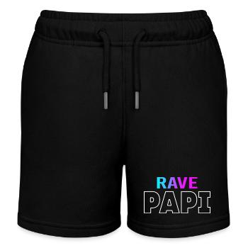 Rave Dad Techno House Electro Festival Hardstyle - Short de jogging enfant bio Stanley/Stella - noir - Devant