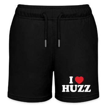 I Love HUZZ Logo I Heart Huzz Trend-Slang - Kinder Organic Joggingshorts Mini Bolter von Stanley/Stella - Schwarz - Vorne