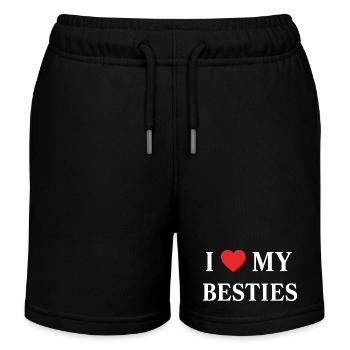 I Love My Besties J'aime Mes Meilleurs Amis - Short de jogging enfant bio Stanley/Stella - noir - Devant