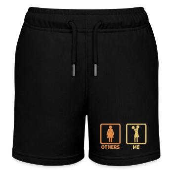 Cheerleading Strichfiguren - Kinder Organic Joggingshorts Mini Bolter von Stanley/Stella - Schwarz - Vorne
