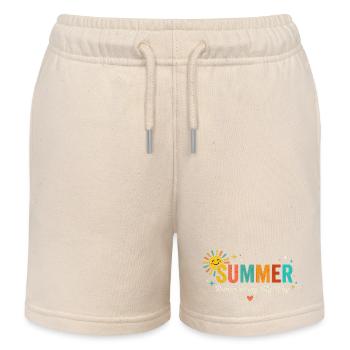 Summer Sun Remembering My Why - Kids Organic Sweat Shorts by Stanley/Stella - soft Ecru - Front