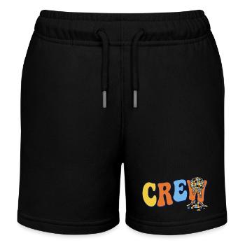Retro Crew Disco Kugel Party Team Zusammenhalt - Kinder Organic Joggingshorts Mini Bolter von Stanley/Stella - Schwarz - Vorne