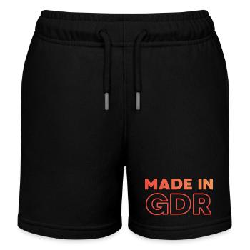 Fabriqué en RDA - Short de jogging enfant bio Stanley/Stella - noir - Devant