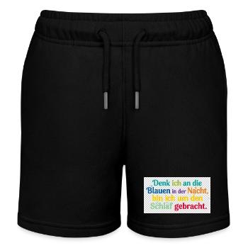 Bunte Nachtgedanken Schlafzitat - Kinder Organic Joggingshorts Mini Bolter von Stanley/Stella - Schwarz - Vorne