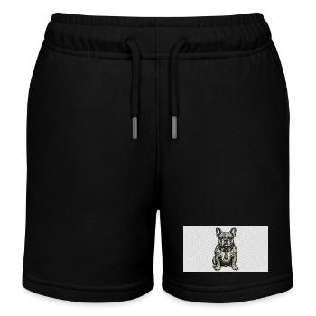 Tattoo Bulldog Gris mit Grünem Anhänger - Kinder Organic Joggingshorts Mini Bolter von Stanley/Stella - Schwarz - Vorne