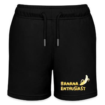 Banana Enthusiast Logo - Kinder Organic Joggingshorts Mini Bolter von Stanley/Stella - Schwarz - Vorne