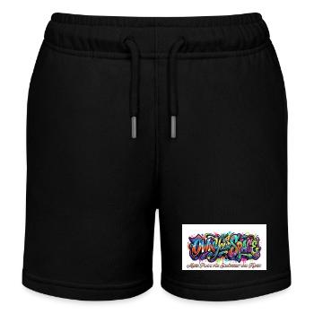 Eigener Raum Graffiti Kunst - Kinder Organic Joggingshorts Mini Bolter von Stanley/Stella - Schwarz - Vorne