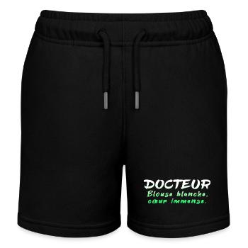 Arzt, Arzt, Krankenschwester, Gesundheit und weißer Kittel - Kinder Organic Joggingshorts Mini Bolter von Stanley/Stella - Schwarz - Vorne