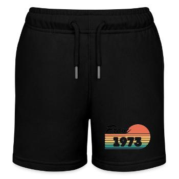 From 1973 - Kids Organic Sweat Shorts by Stanley/Stella - black - Front