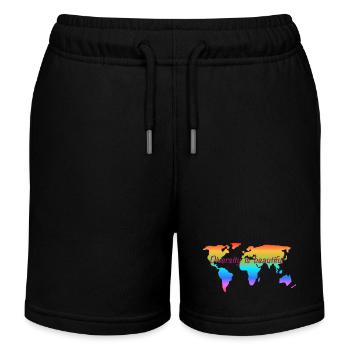 Diversity is beautiful. Equal rights for all. - Kids Organic Sweat Shorts by Stanley/Stella - black - Front