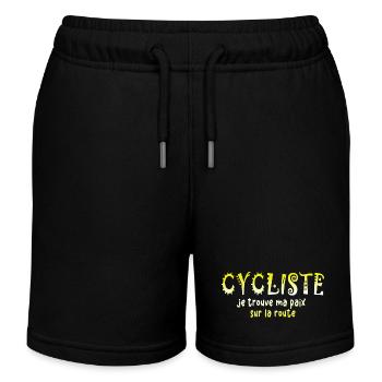 Bicycle bicycles bicycle bicycle bike biker mtb 4 - Kids Organic Sweat Shorts by Stanley/Stella - black - Front